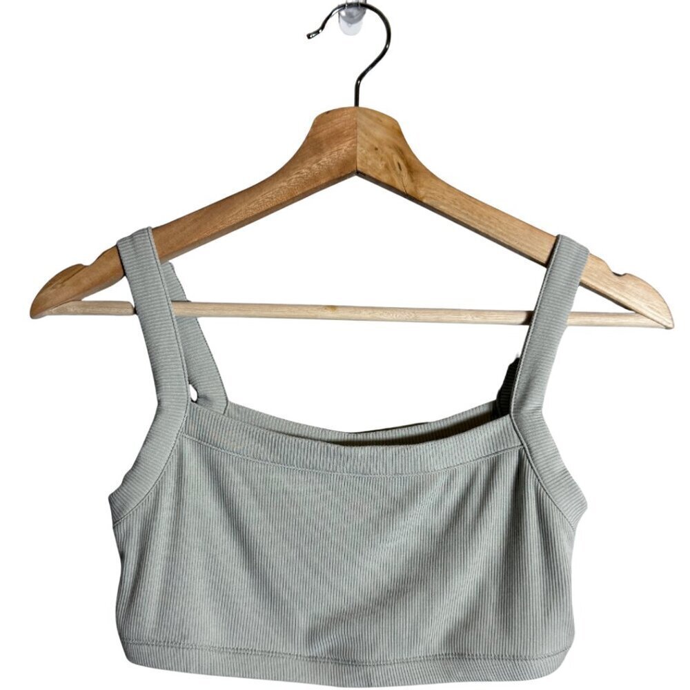 Skims Soft Lounge Scoop Bralette Womens Small Talc Ribbed Comfortable Loungewear